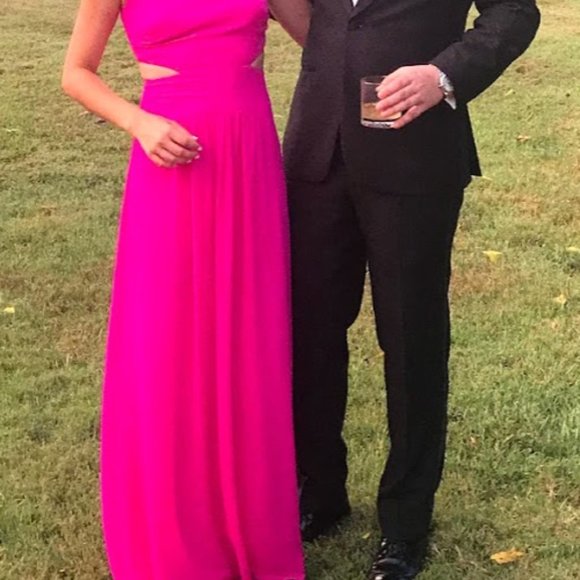 Queen of the Night Cutout Dress (Neon Pink!) - Picture 4 of 6